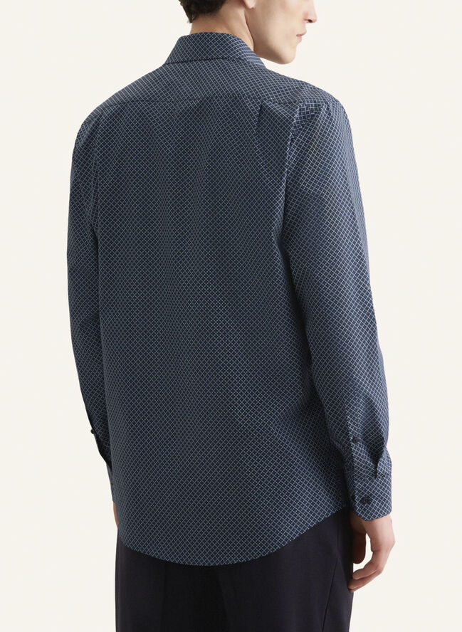 Seidensticker Business Shirt Regular Long sleeve Kent-Collar Print Green