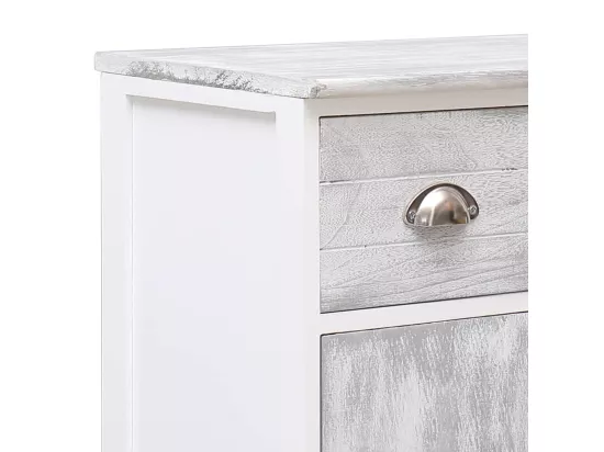 Buffet avec 10 tiroirs Gris 113x30x79 cm Bois