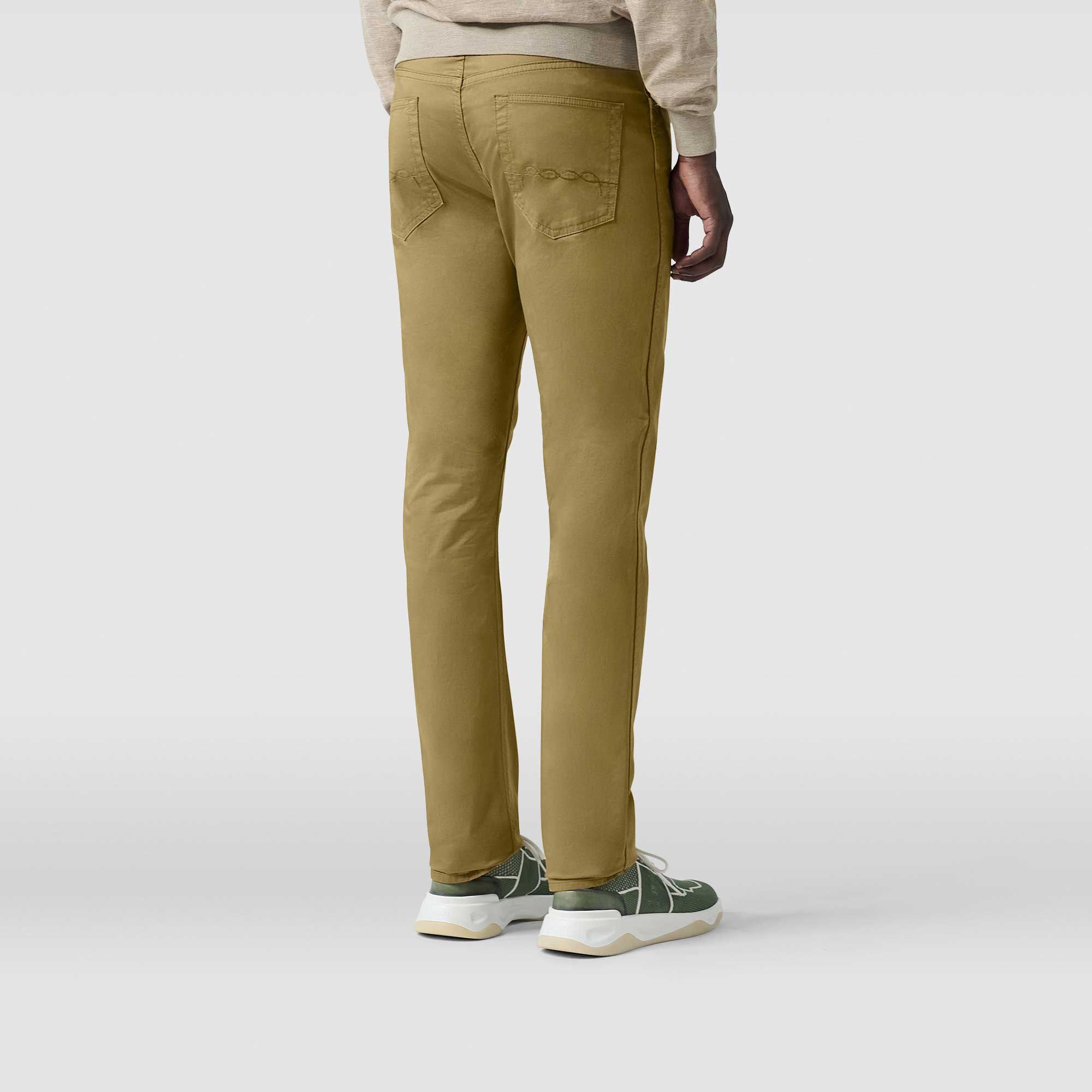 Pantalon Slim En Denim Teint