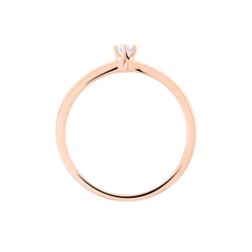 Bague Solitaire Natalia Or Rose Diamant
