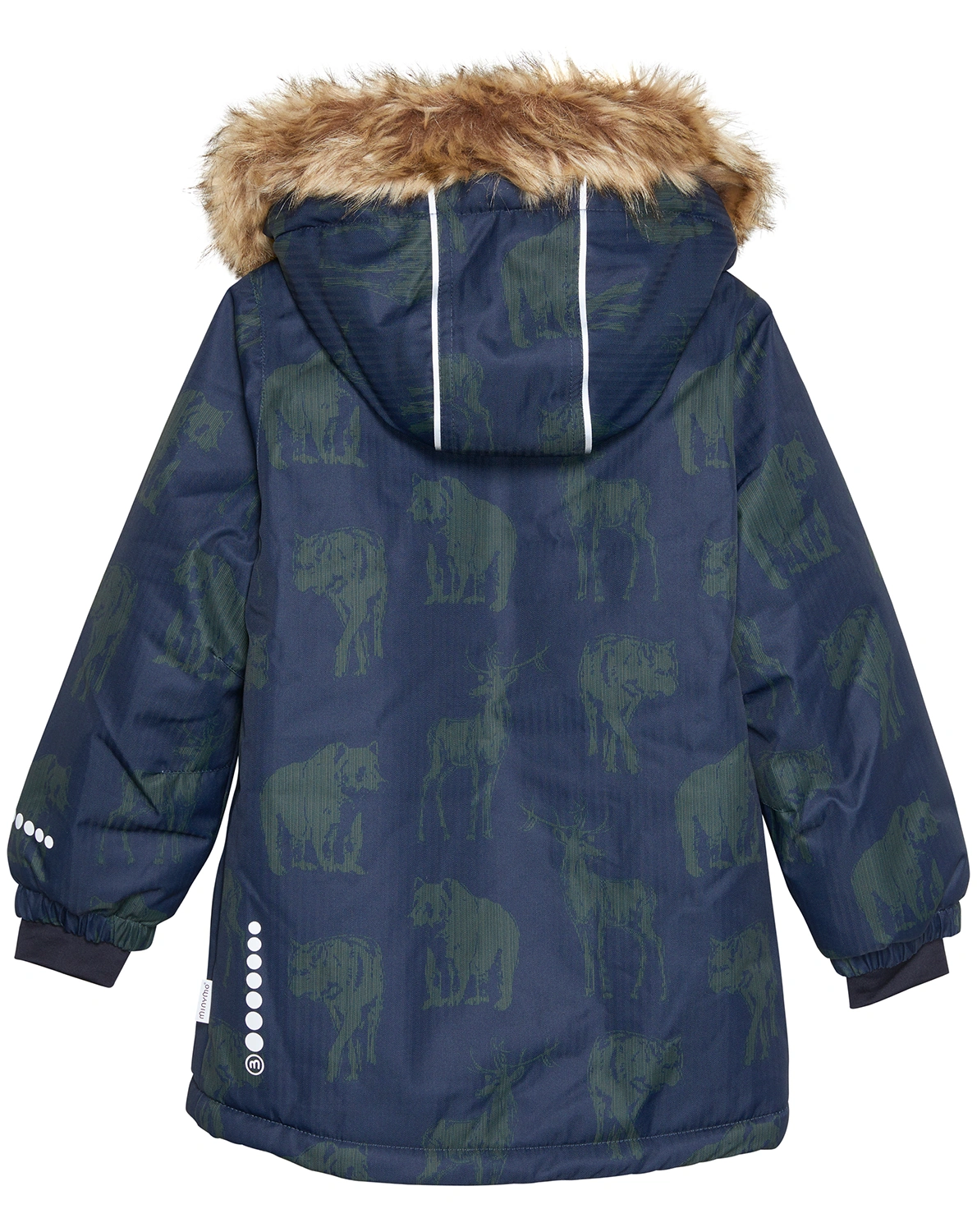 Schneejacke WILD ANIMALS mit Kunstfellbesatz in parisian night