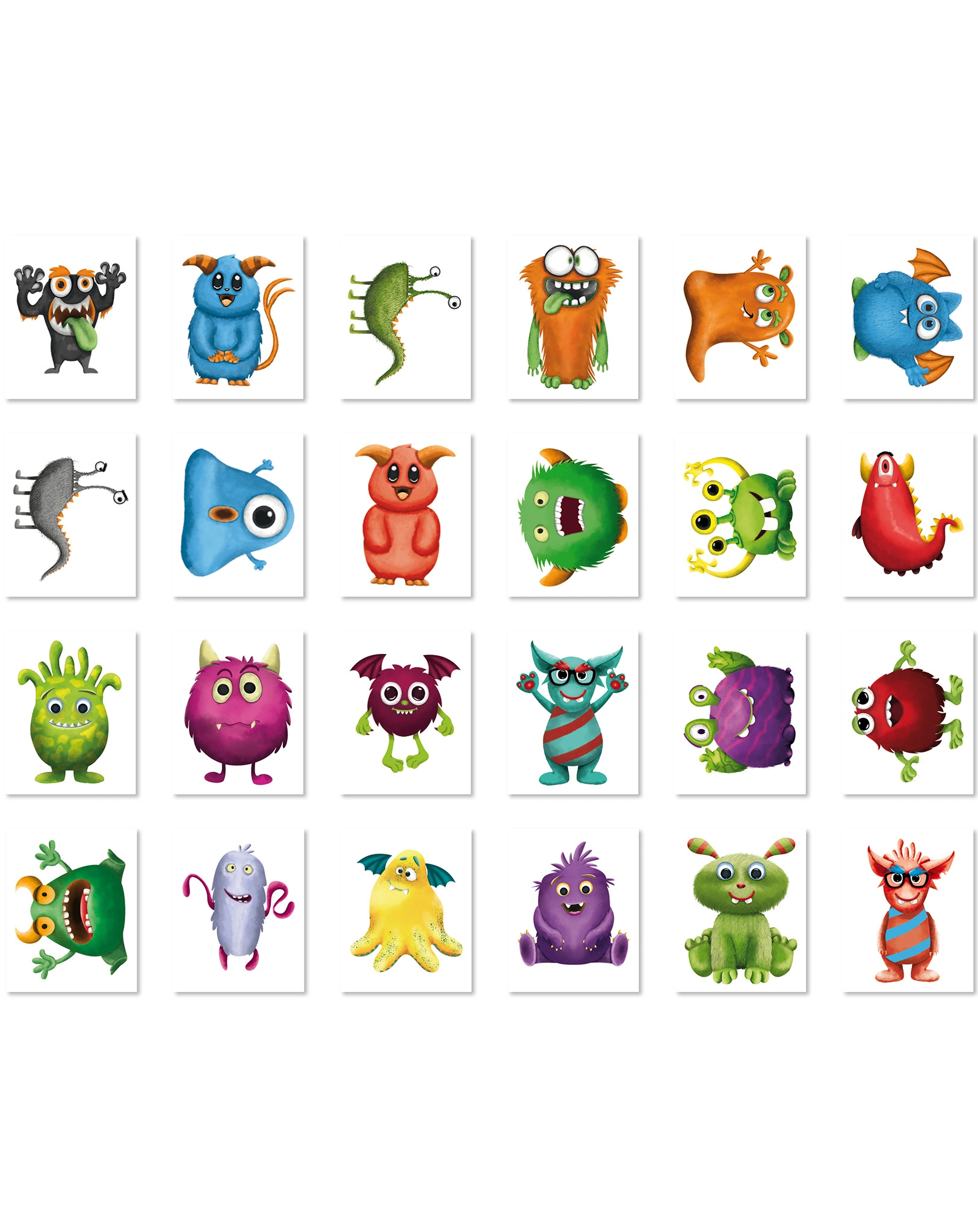 Tattoo-Set TAPIRELLA MONSTER 24-teilig
