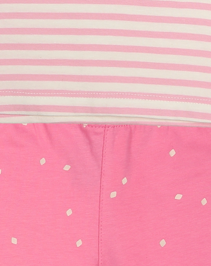 Schlafanzug LITTLE SQUIRREL 2-teilig in rosa/offwhite