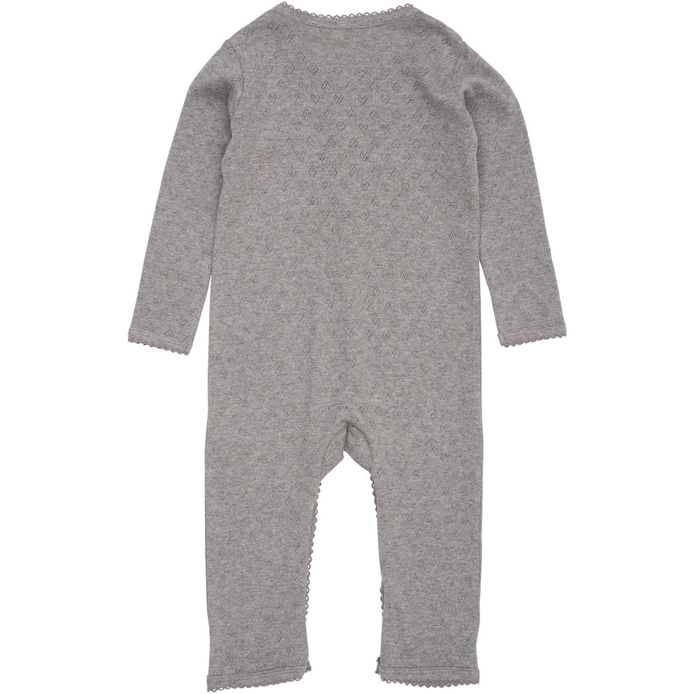 Køb COPENHAGEN COLORS Grey Mel Pointelle Heart Full Body