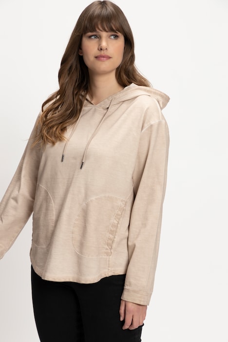 Hoodie, Oversized, Langarm, Kapuzenshirt