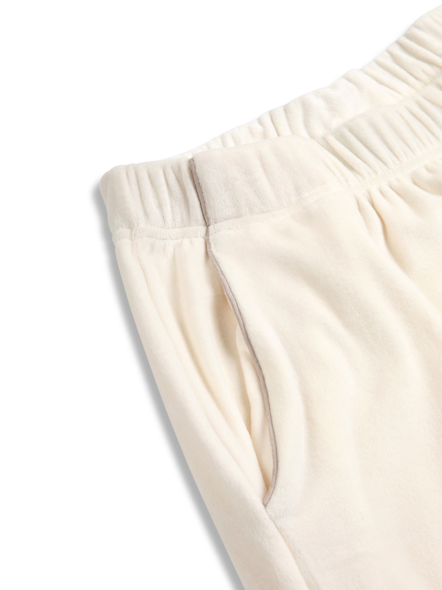 Crème - The Little Tailor luxe kerstpyjama van zacht aanvoelend velours
