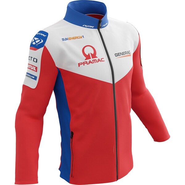 Ixon - Veste softshell Pramac 22 Rouge / Blanc / Bleu
