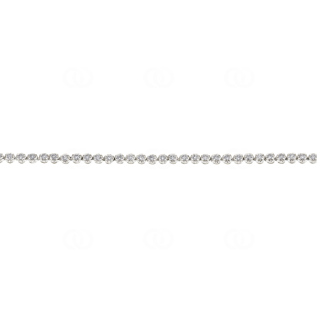 1.00 Karat Diamanten Tennisarmband 750/18 K Weissgold