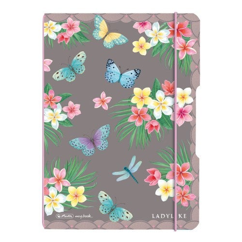 Herlitz flex notitieboek A5, 40 vel, gestippeld, Ladylike Butterflies, mybook