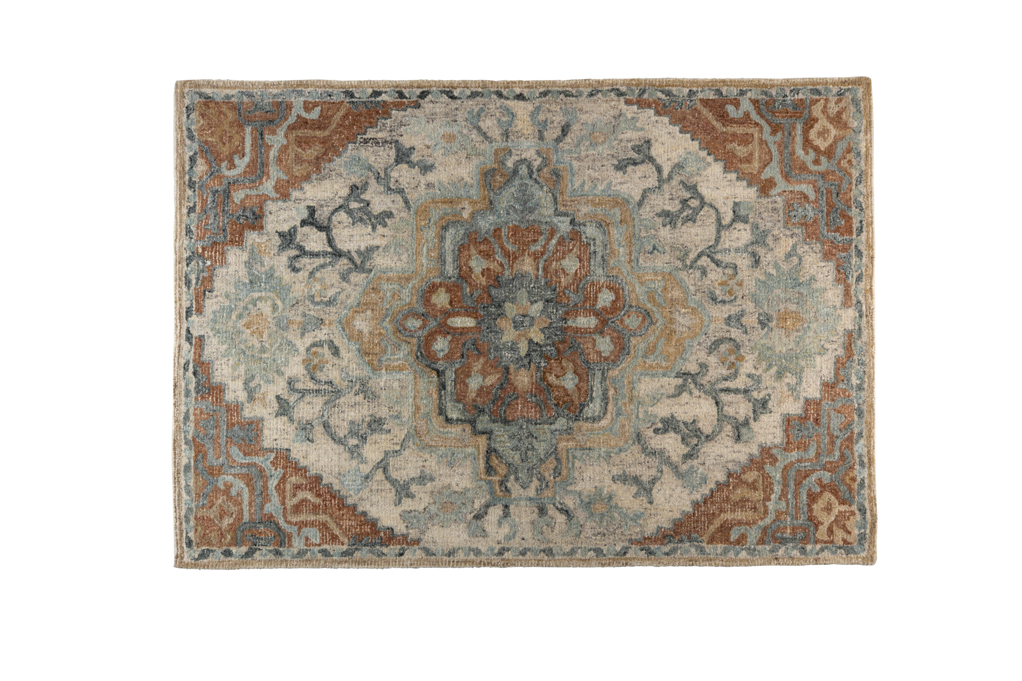 Dutchbone vloerkleed Amori Dutchbone Amori Vloerkleed 160x230 Blauw/Bruin