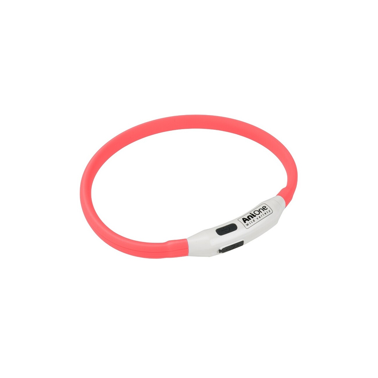 AniOne blinkendes Silikon-Halsband rot