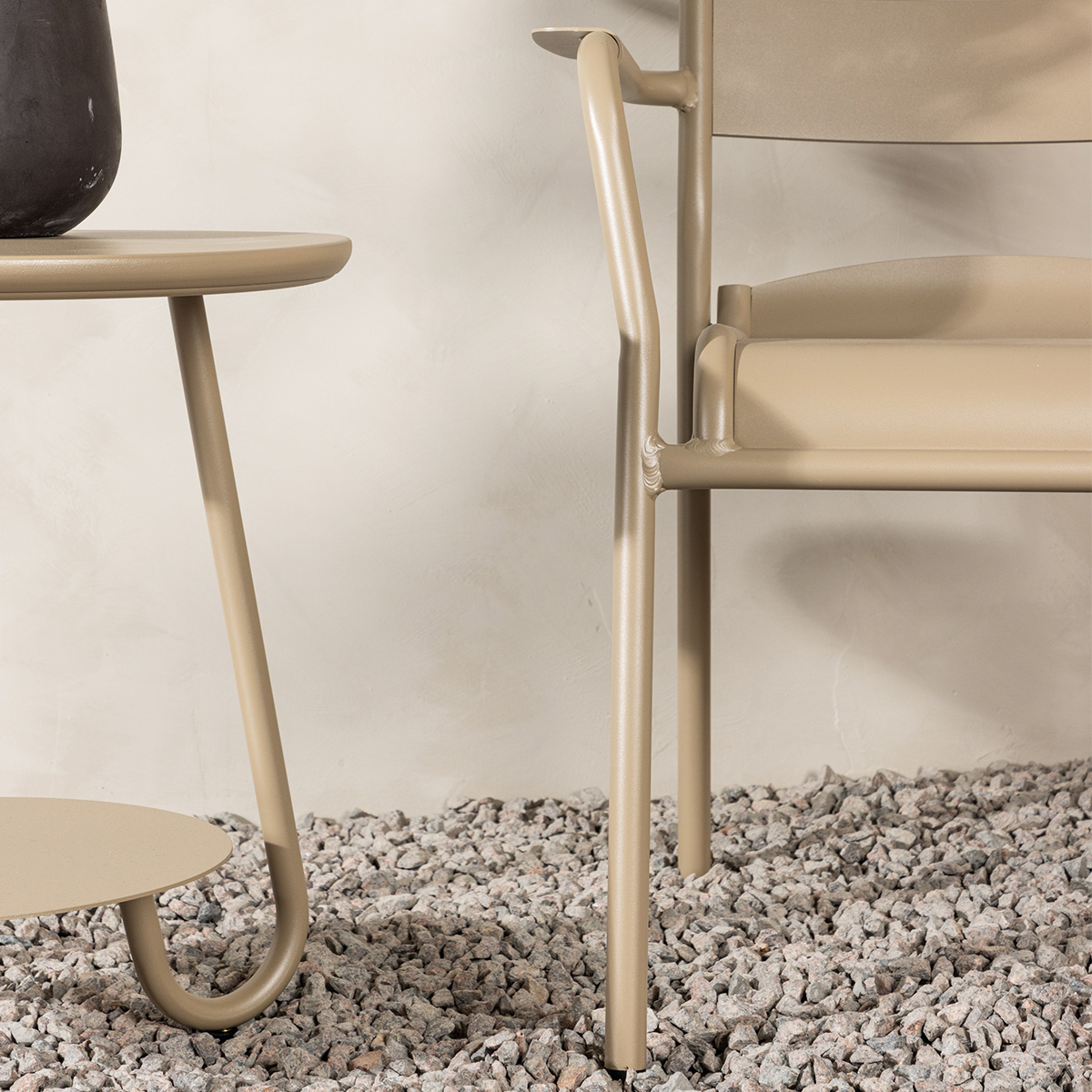 Tuin bistroset Caro aluminium Beige
