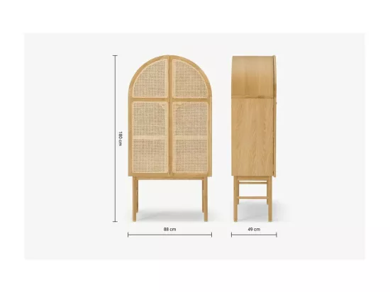 Ankhara armoire rotin naturel