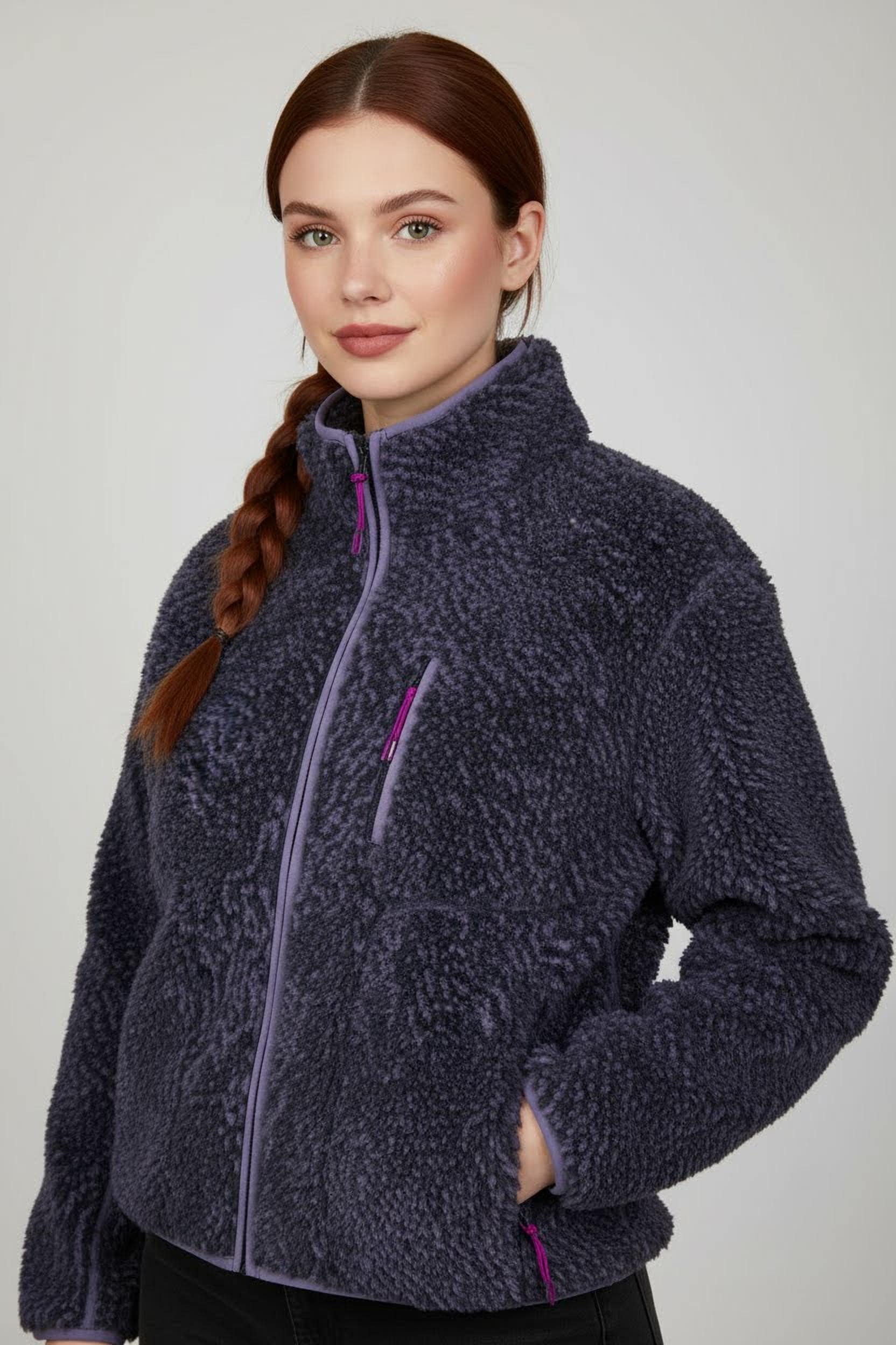 Converse Fleecejacke »WOMEN'S CONVERSE PRINTED SHERPA FULL-ZIP JACKET«