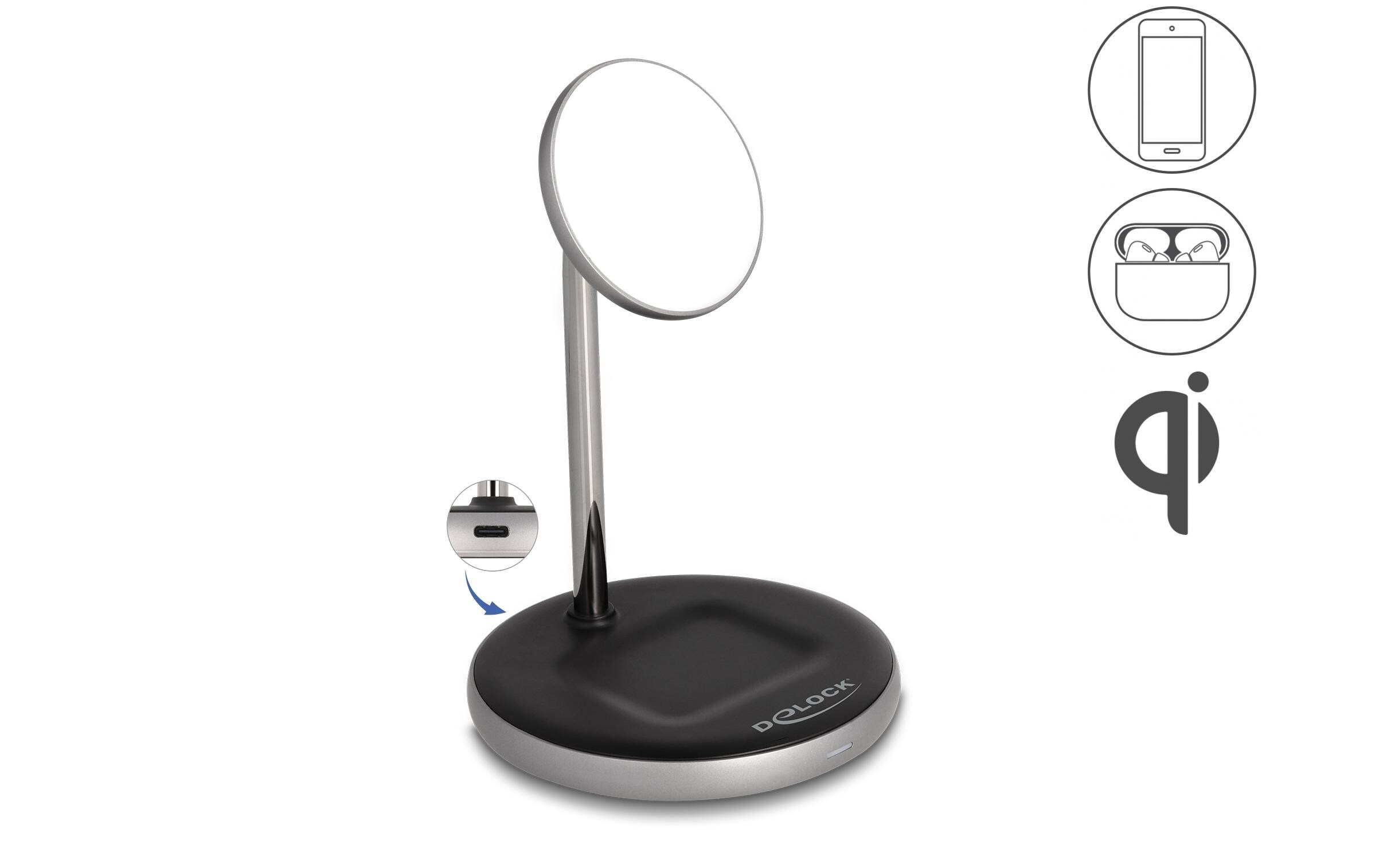 Wireless Charger 2 in 1 mit 5 W / 7.5 W / 10 W / 15 W – QiDelock Wireless Charger 2 in 1 mit 5 W / 7.5 W / 10 W / 15 W – Qi