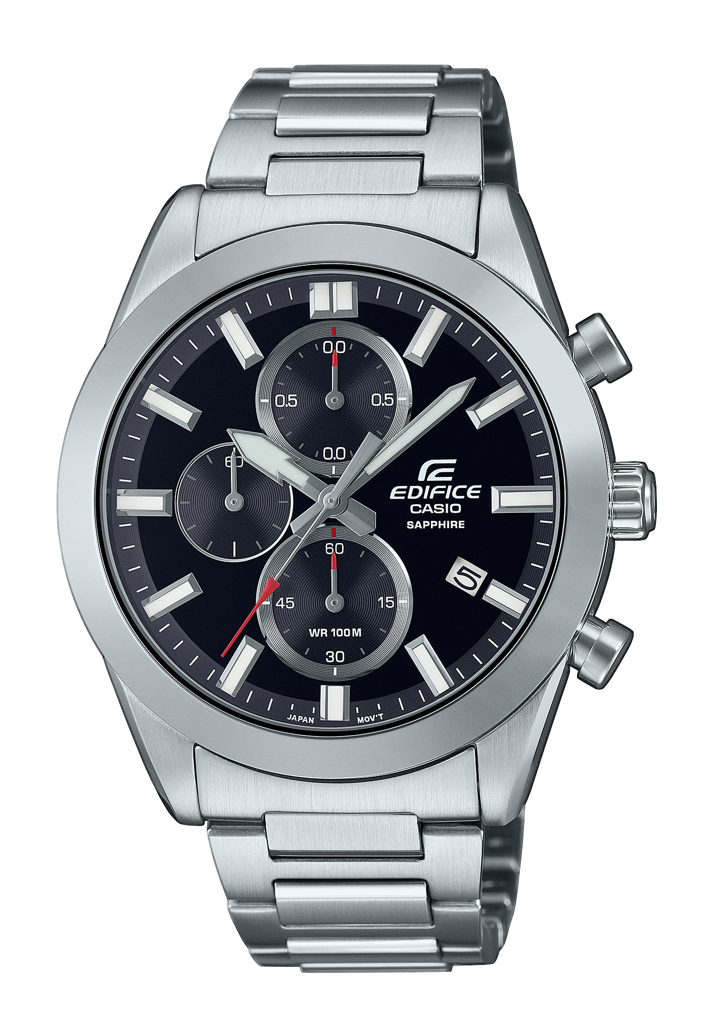 Casio Edifice Chronograph Saphir Schwarz EFB-710D-1AVUEF