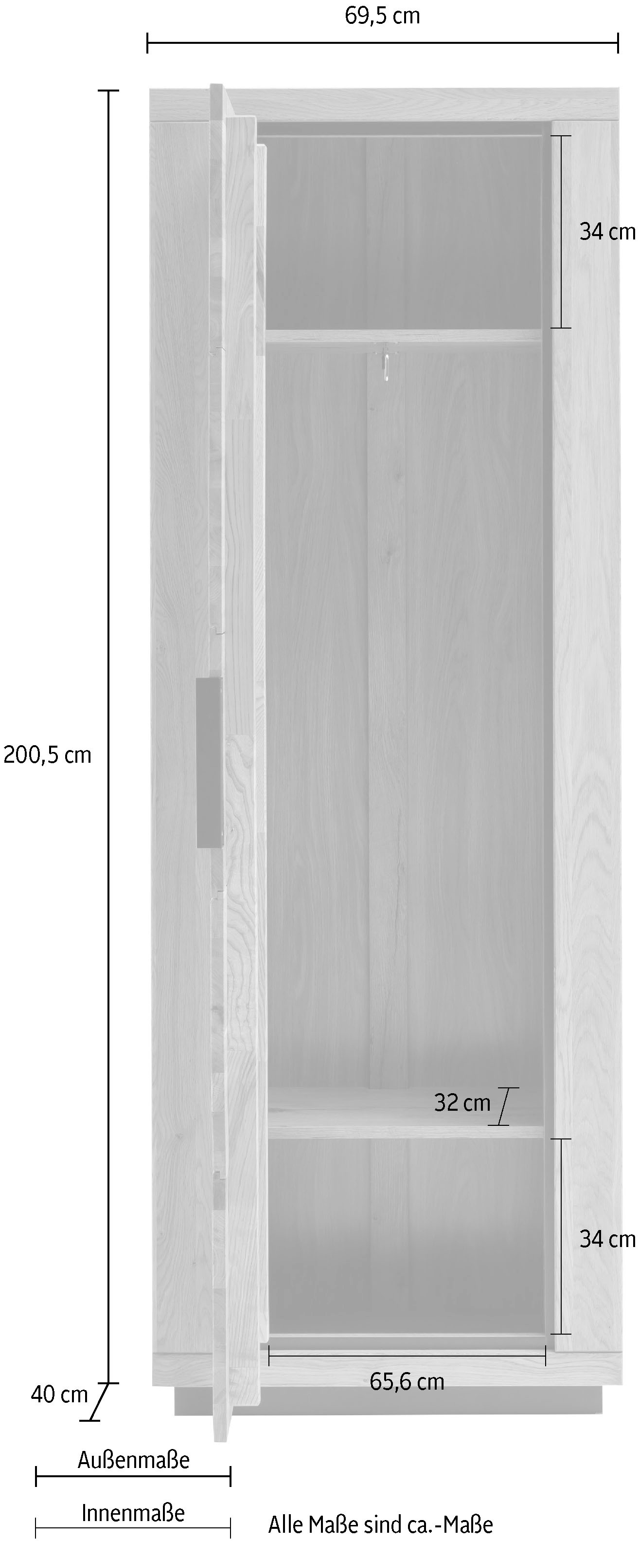MCA living Garderobenschrank »Greno Garderobenschrank« 1 Stk. tlg. 1 Holztür, mit Kleiderstange, FSC-Mix