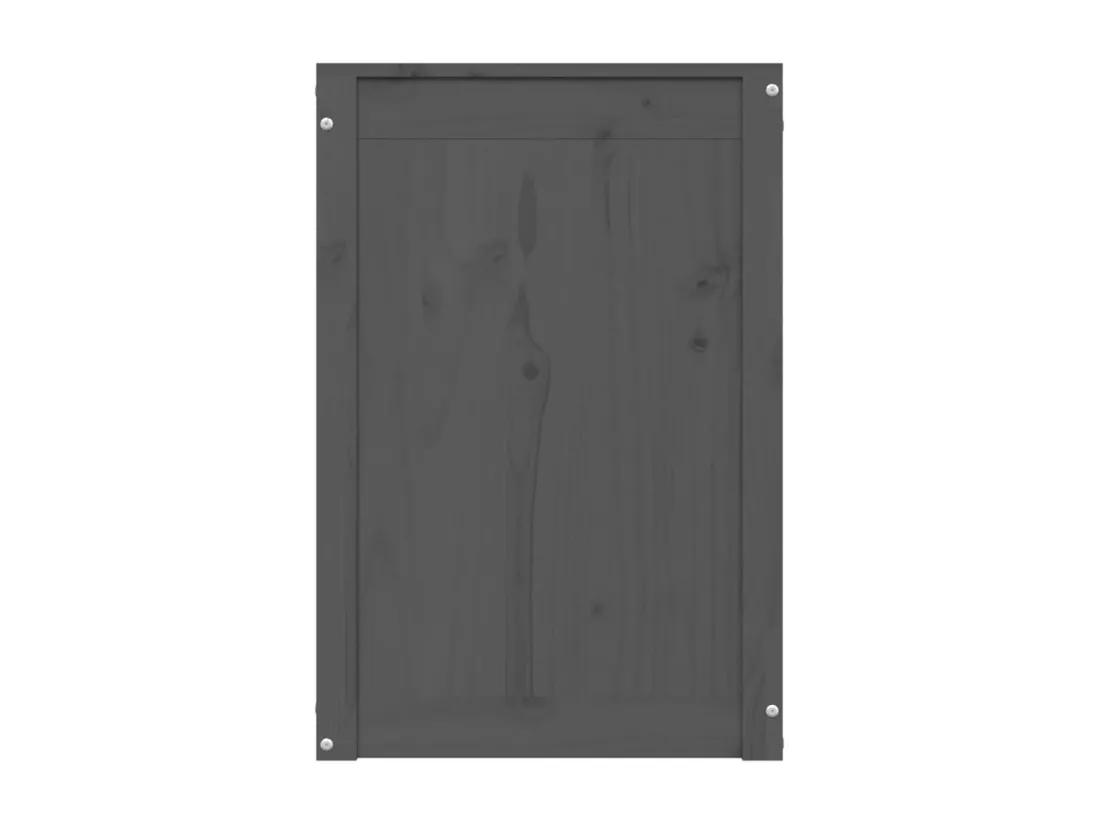 Boîte à linge Gris 44x44x66 Bois massif de pin