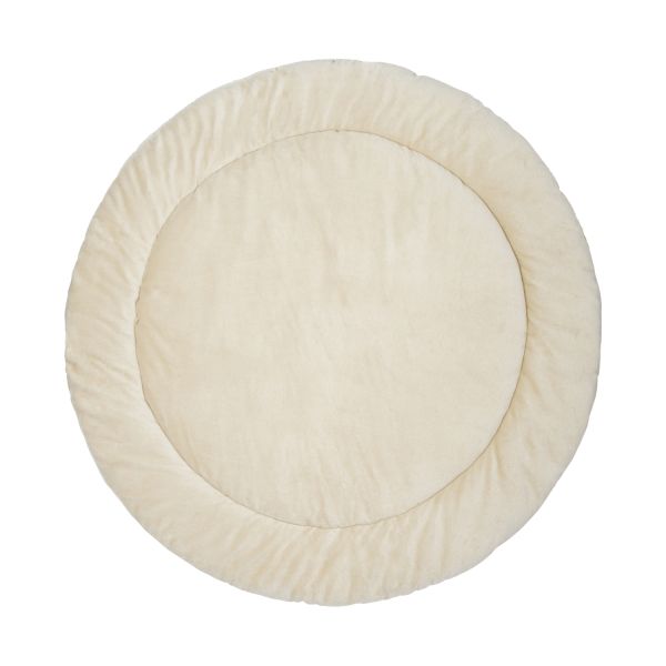 Nanami Boxkleed Rond - 96 cm - Rib Velvet -Naturel