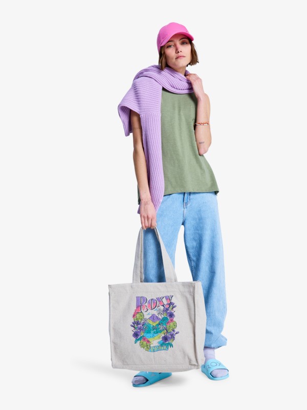 Drink The Wave Tote bag Beige Femme