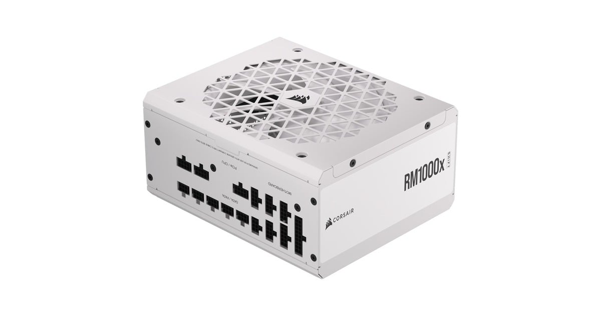 CorsairRM1000x SHIFT White modulaire 1000 watt voeding   (Wit, 1x 12V-2x6, 4x PCIe)