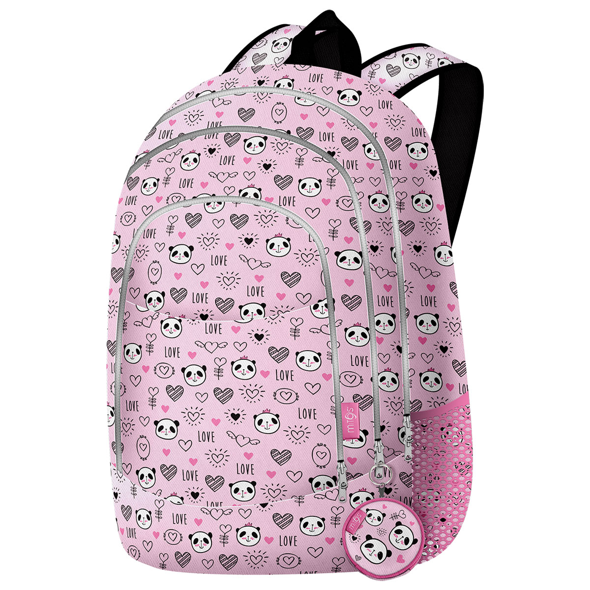 MOCHILA GRANDE MITOS PANDA 29X43X13CM