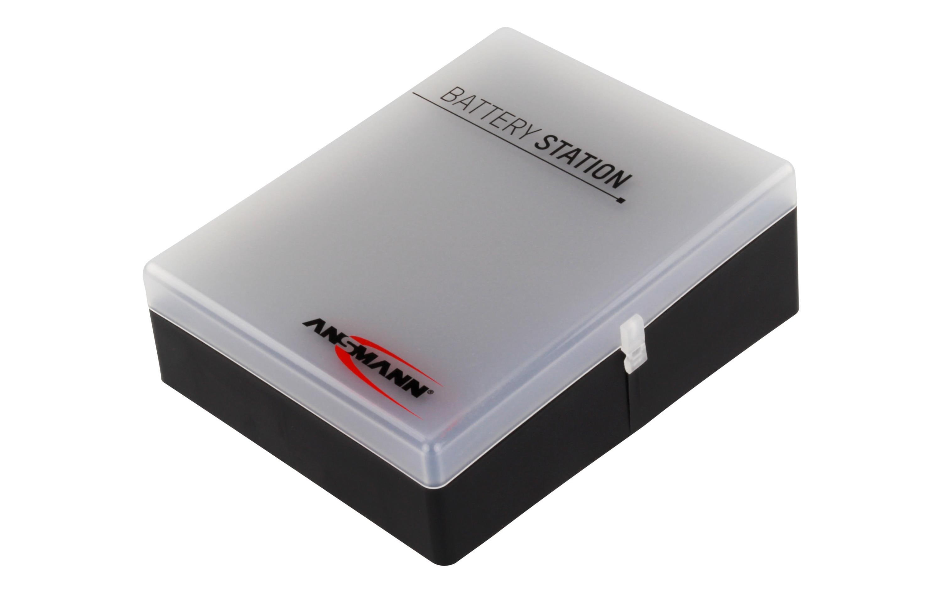 Batterie/Akku-Box 48 für 24x AA, 16x AAA und 4x 9V-E-BlockAufbewahrungsbox für Akkus und Batterien unterschiedlicher Bauformen