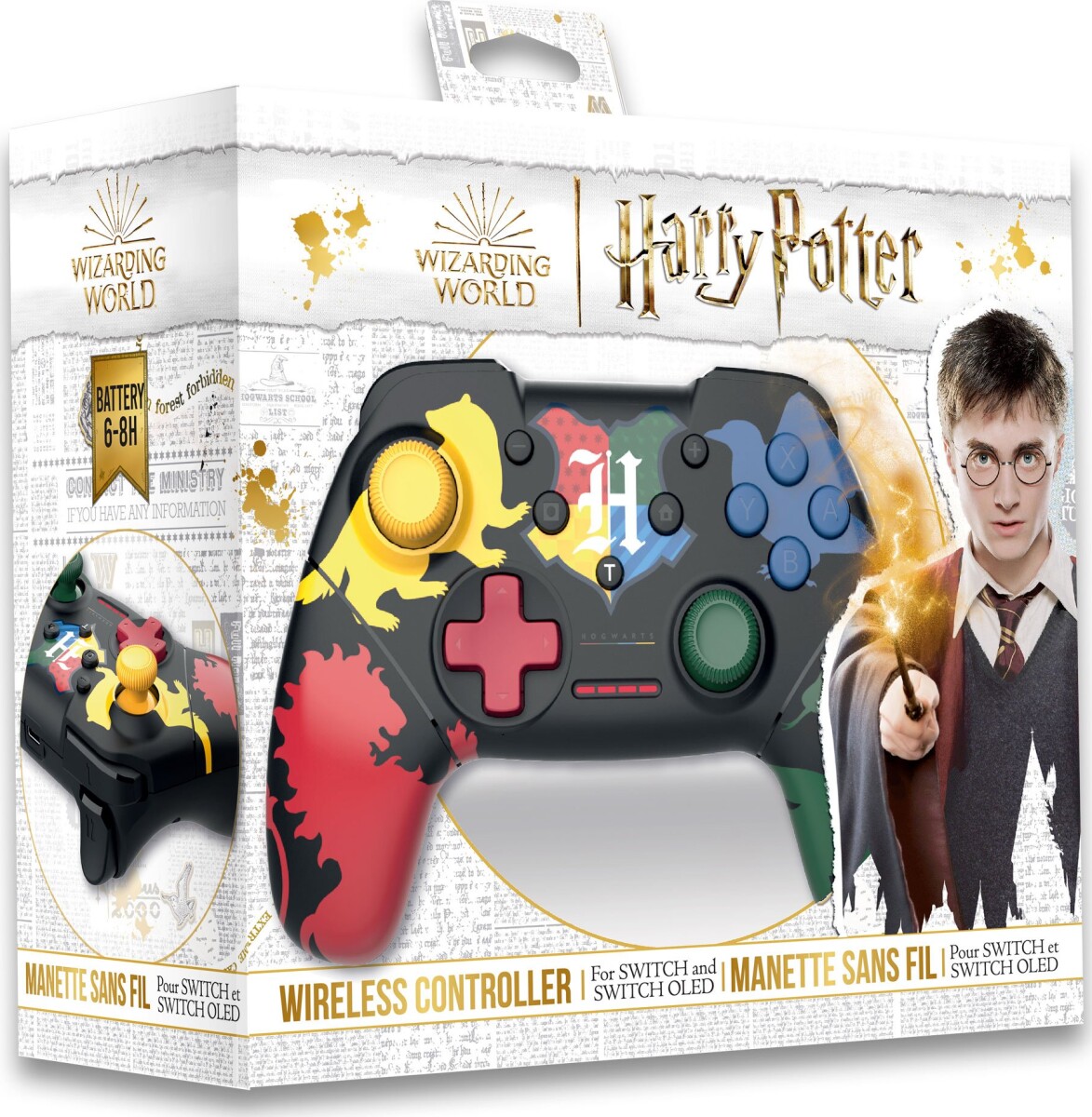 Harry Potter - Nintendo Switch Controller - Trådløs - 4 Houses