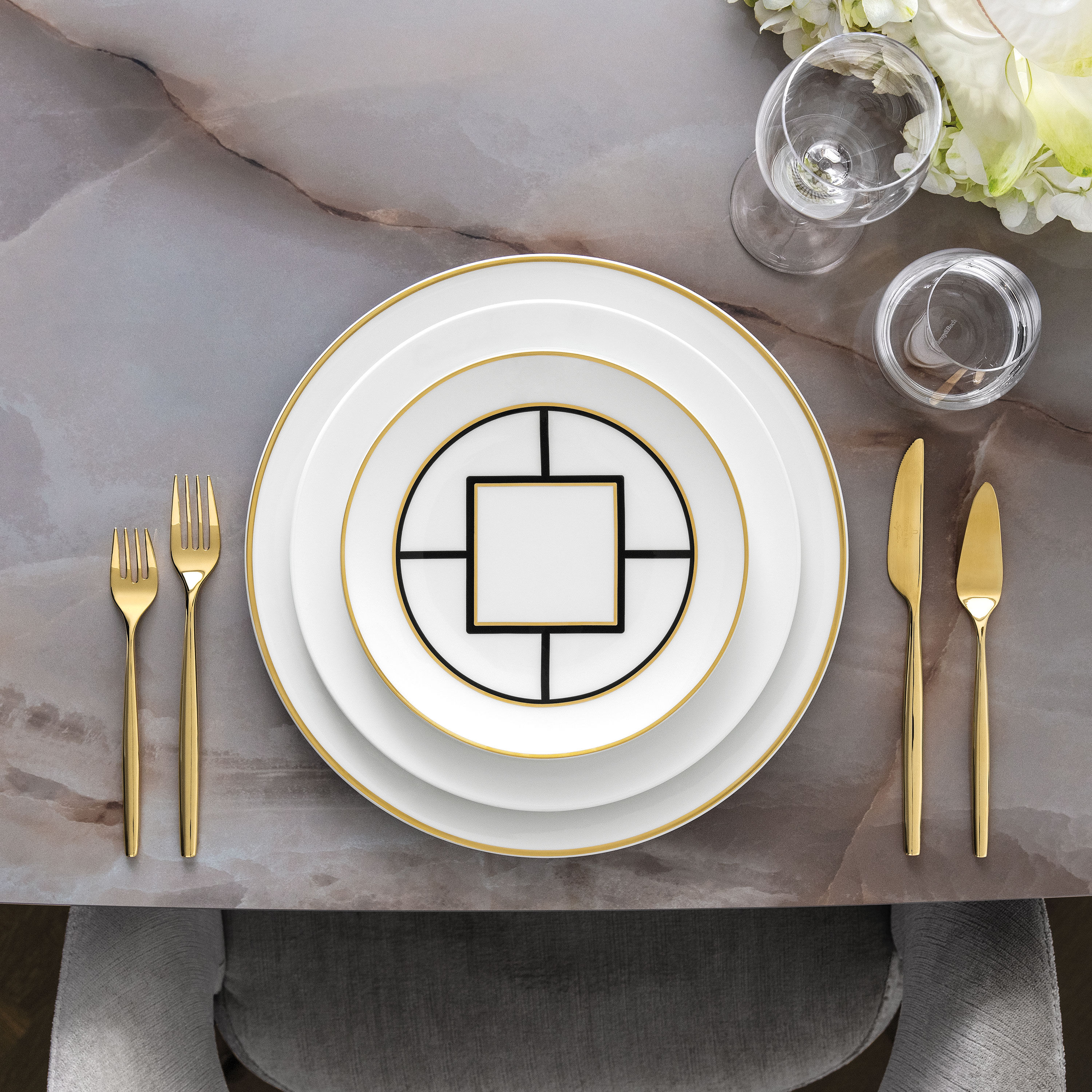 MetroChic Appetizer and dessert plate Multi-colored, 8.7'', Premium Bone Porcelain