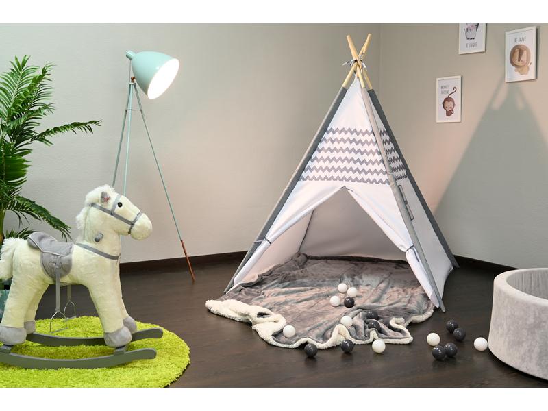 Knorrtoys Spielzelt Tipi – Zickzack Indianerzelt für drinnen und draussen