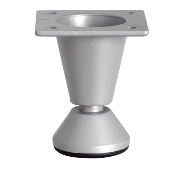 Duraline meubelpoot rond met voet zilvergrijs Ø5 cm