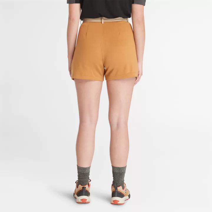 Short chino Timberland x Icebreaker en tissu éponge de laine mérinos pour femme en jaune