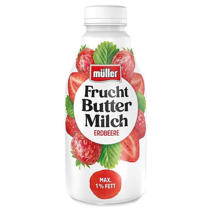 MÜLLER Fruchtbuttermilch 500 g, Erdbeere