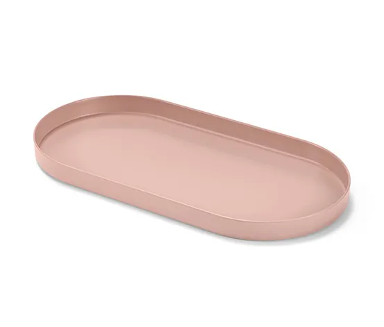 Tablett aus Metall, rostfarben