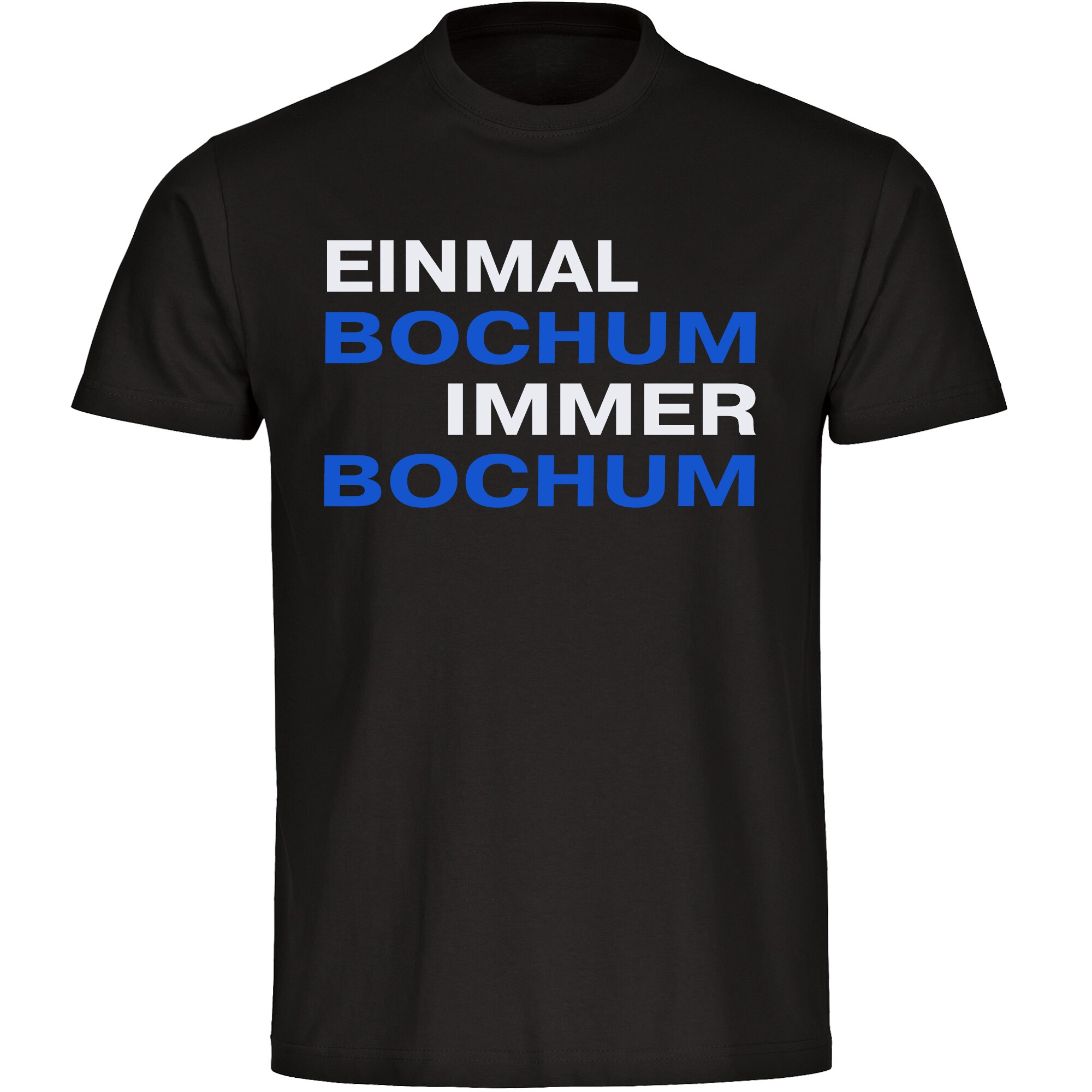 multifanshop® Herren T-Shirt - Bochum - Einmal Immer - Druck blau