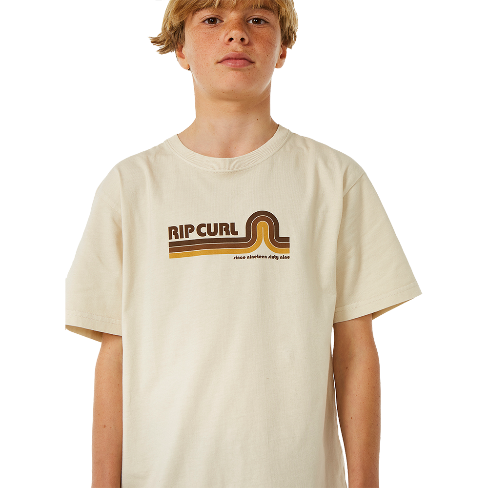 Rip Curl Surf Revival Mumma T-Shirt Jungen vintage white
