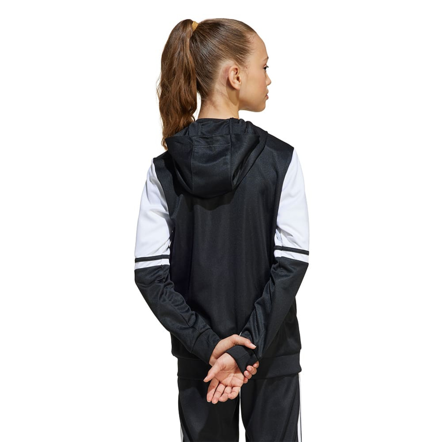 Adidas Squadra 25 Hooded Trainingsjack Kids Zwart Wit