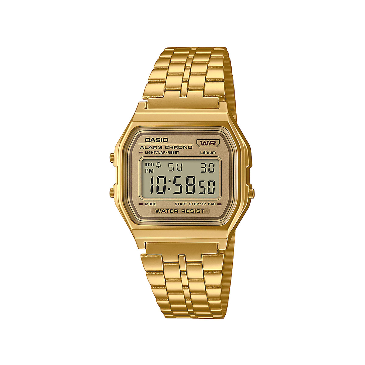 Montre Casio mixte résine doré bracelet acier doré