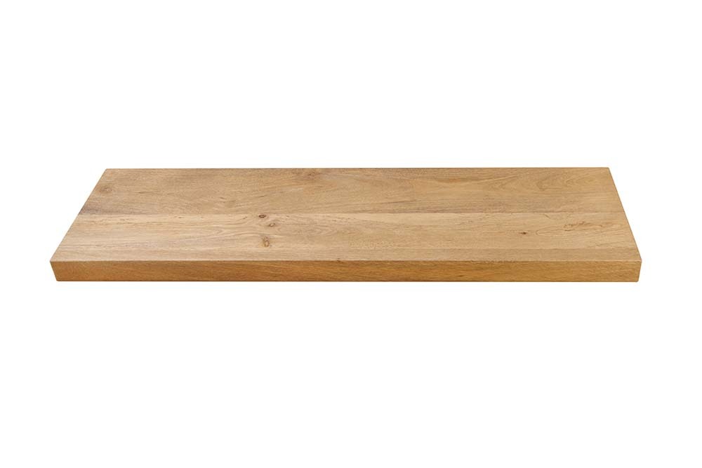 Massives Wandregal PURE 80cm Mango natur cream finish Mangoholz Steckregal