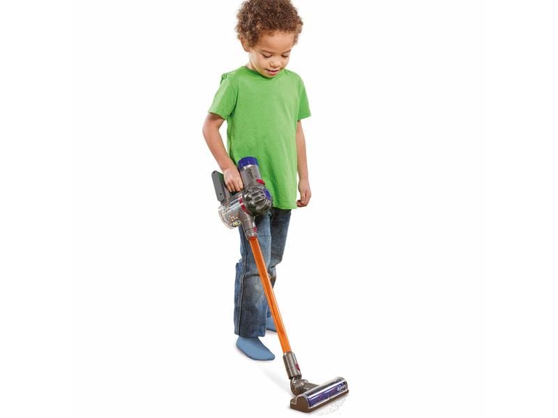 Casdon Reinigungs-Spielzeug Dyson Staubsauger V8 Cord Free Kabelloser Kinderstaubsauger mit richtiger Saugfunktion und realistischen Soundeffekten