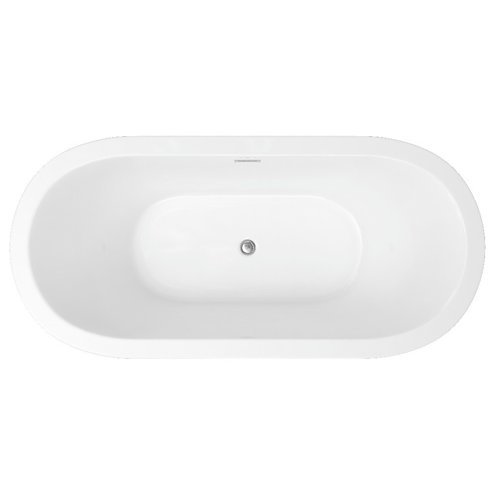 TroniTechnik® Freistehende Badewanne PIPERI Maße ca. 168 x 80 x 60cm Wanne - Füllmenge 210 Liter, aus Acryl mit Siphon
