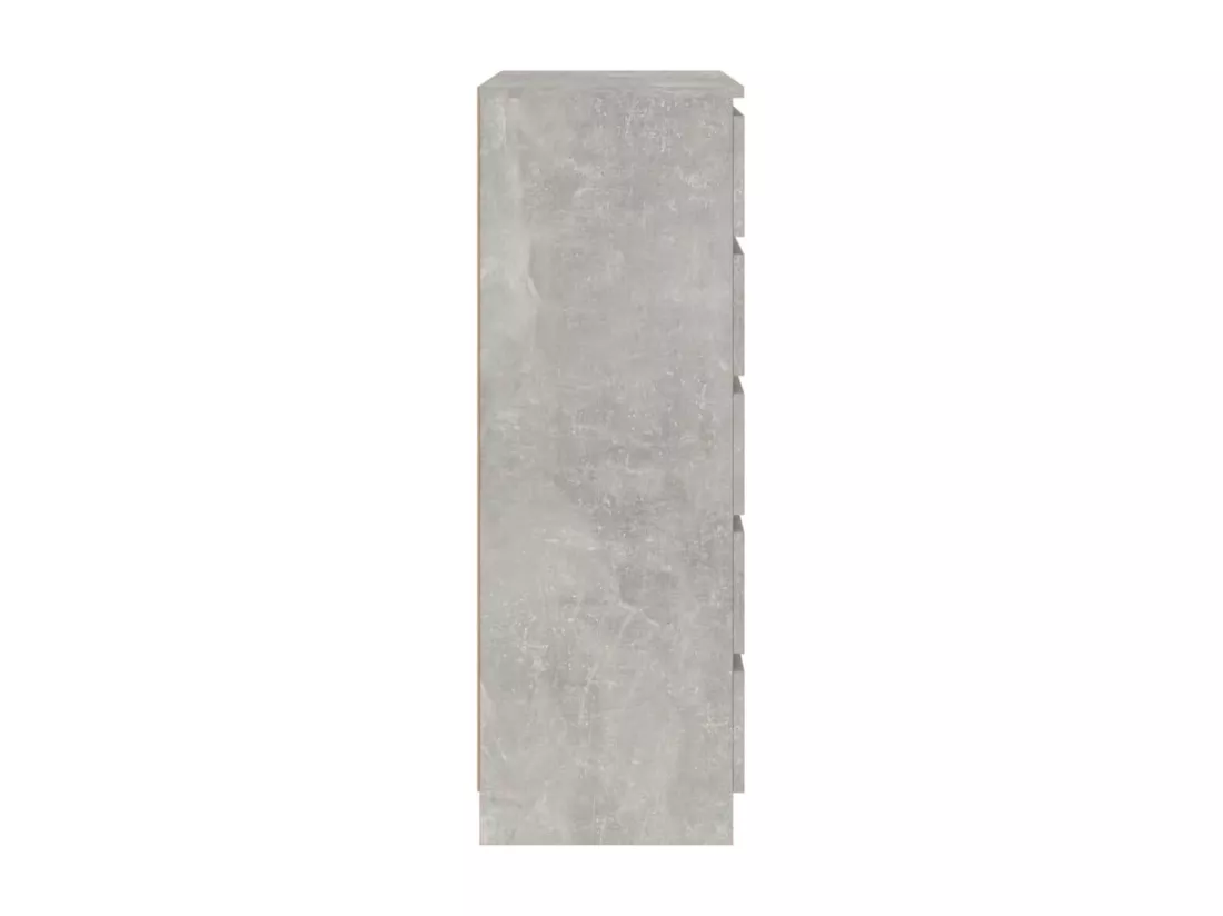 Commode Gris béton 60x36x103 cm Bois d'ingénierie