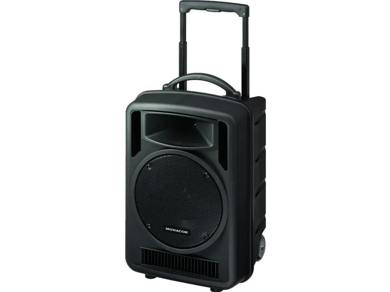 Monacor TXA-1020 Mobil højtaler, Mobil PA-højtaler 25 cm 10 tommer Batteridrevet, via strømdrift 1 stk