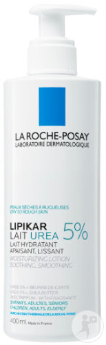 La Roche-Posay Lipikar Urea 5% Lait Corps Lissant Peau Rugueuse Flacon Pompe 400ml