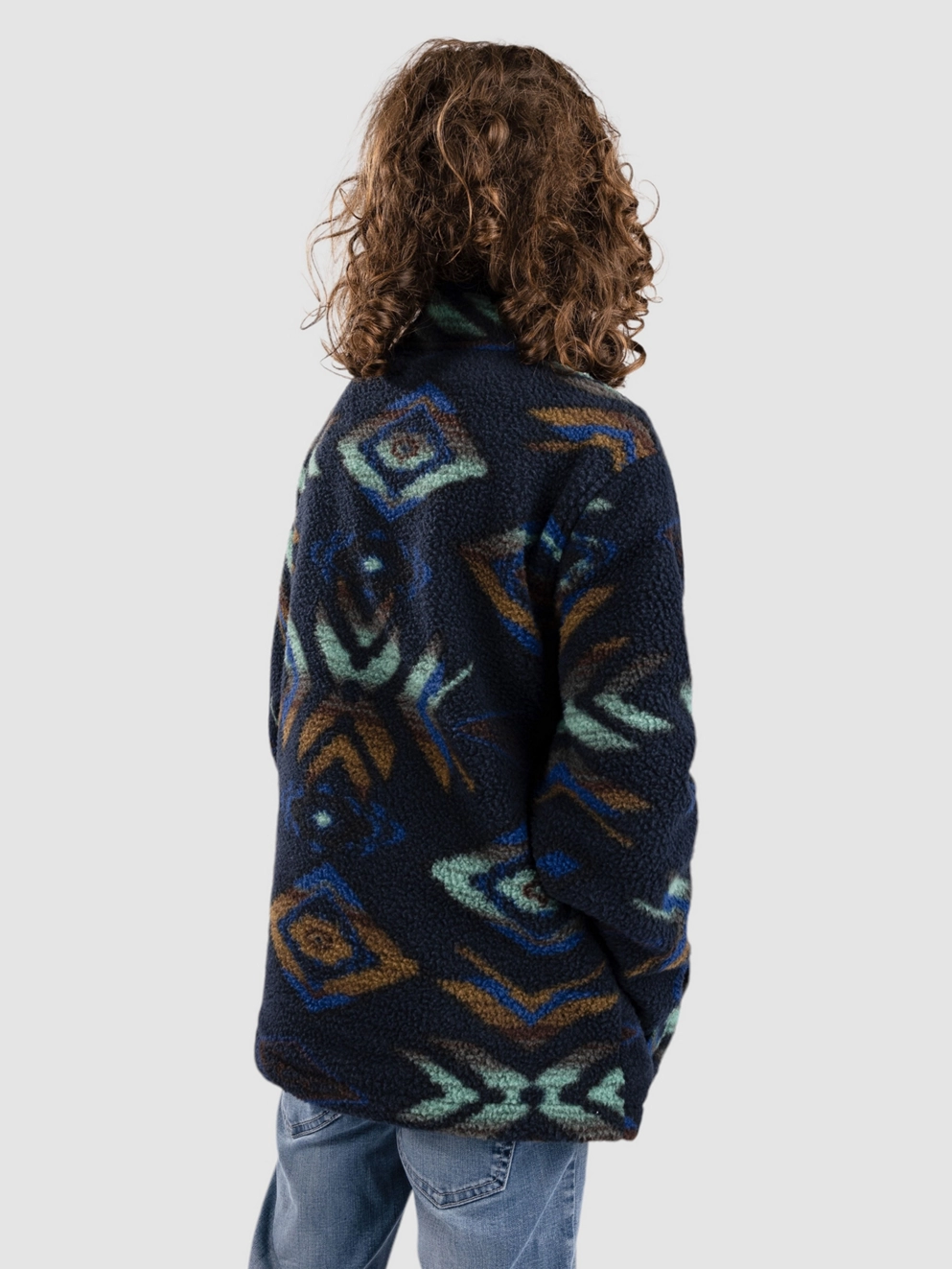 Billabong Boundary Mock Neck Kids Half-Zip Fleece navy