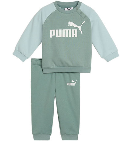Puma Sweatset - Minicat-Ass Raglan Crew - Green Mond