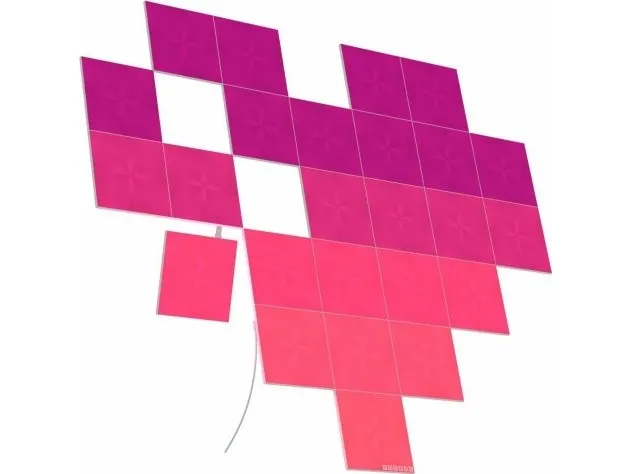 Nanoleaf Canvas Smarter Kit - Trådløst belysningssæt - LED x 17 - 1 W - 16 millioner farver - 1200-6500 K