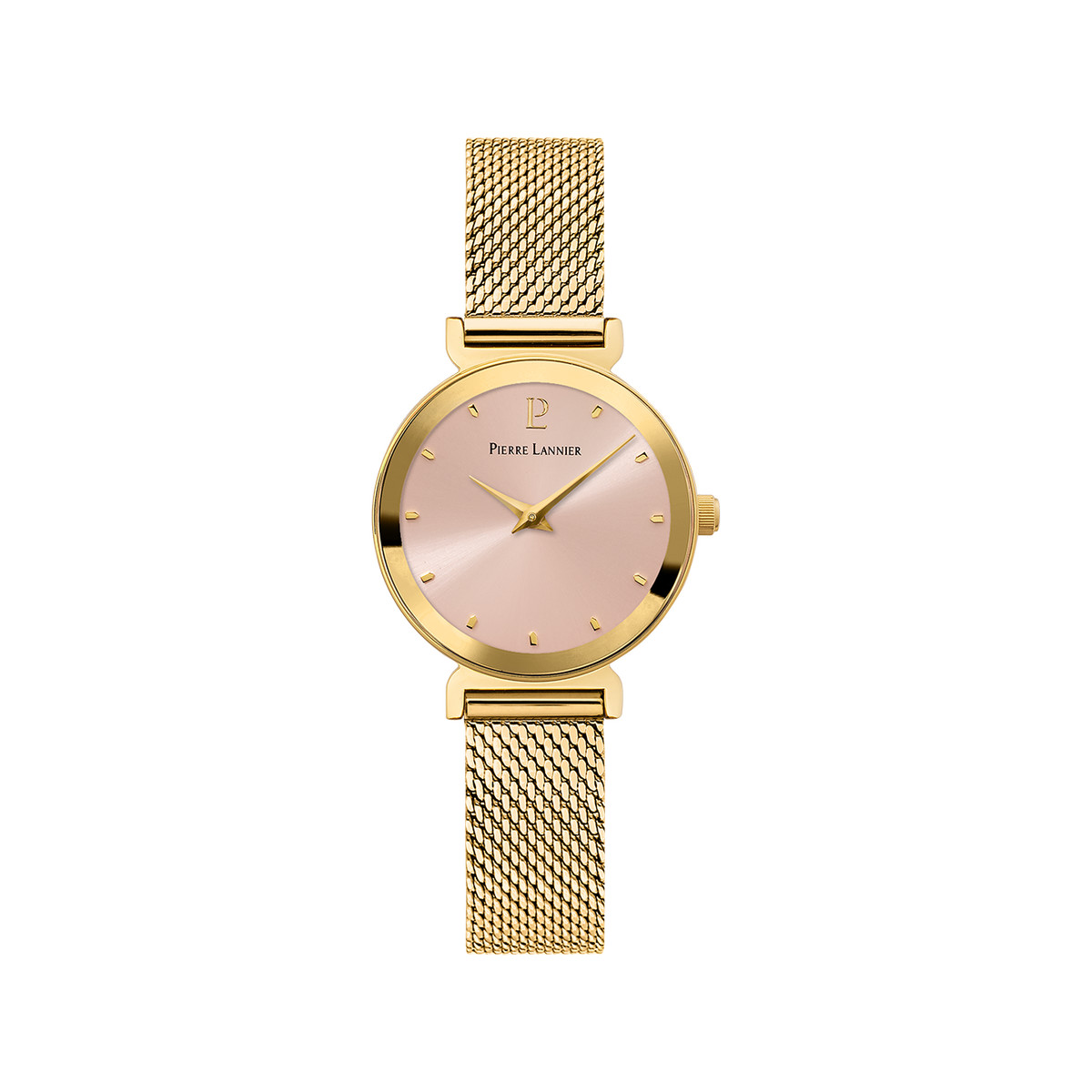 Montre PIERRE LANNIER ligne pure femme bracelet acier doré jaune