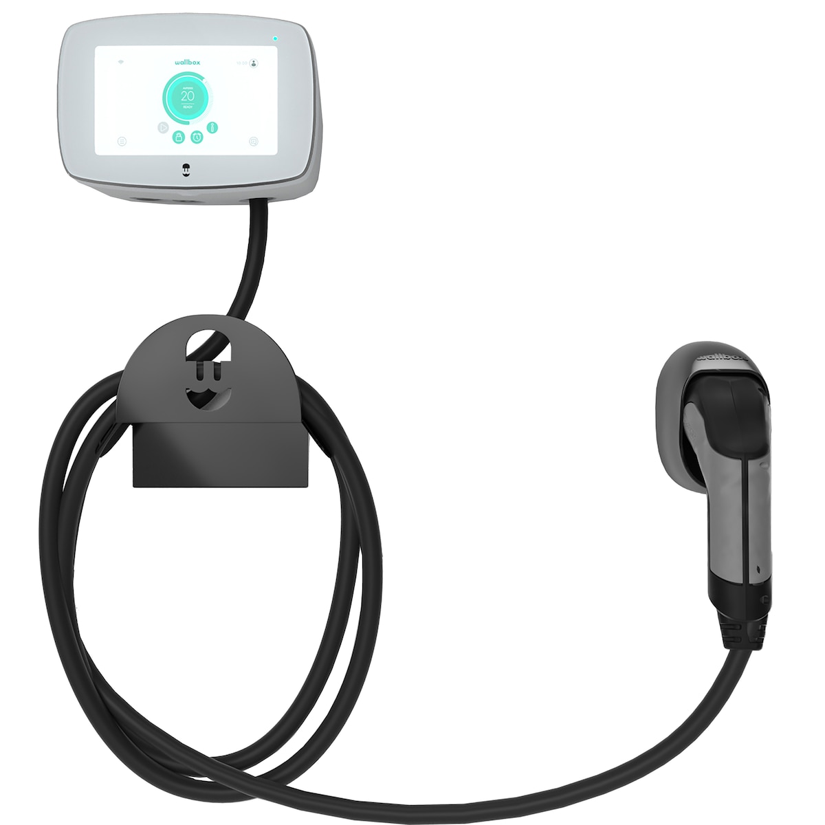 Wallbox Commander 2 elbillader 5 m type 1 (hvit)