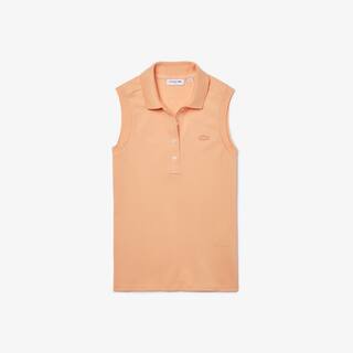 Polo L.12.D slim fit sans manches Manches Courtes - Orange - Lacoste - Femme